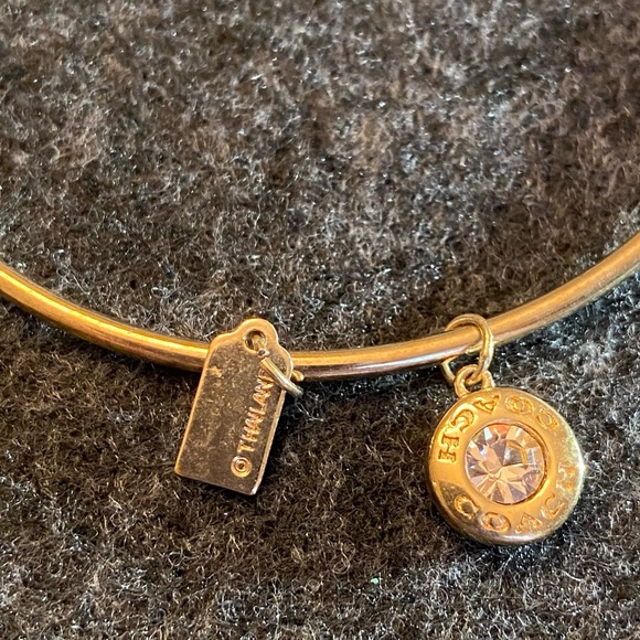 Coach Gold Plated Bracelet with Two Charms - Picture 2 of 5